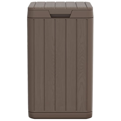 Outdoor Garbage Bin Brown 38x38x65 cm PP