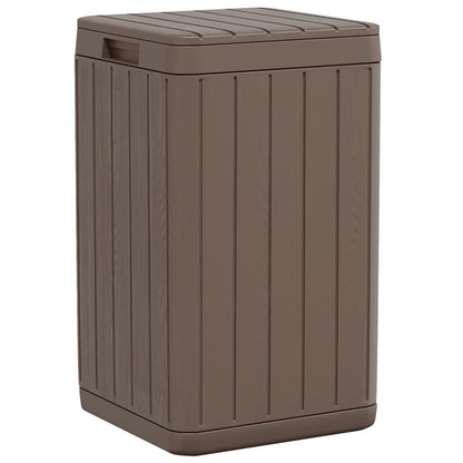 Outdoor Garbage Bin Brown 38x38x65 cm PP