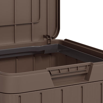 Outdoor Garbage Bin Brown 38x38x65 cm PP