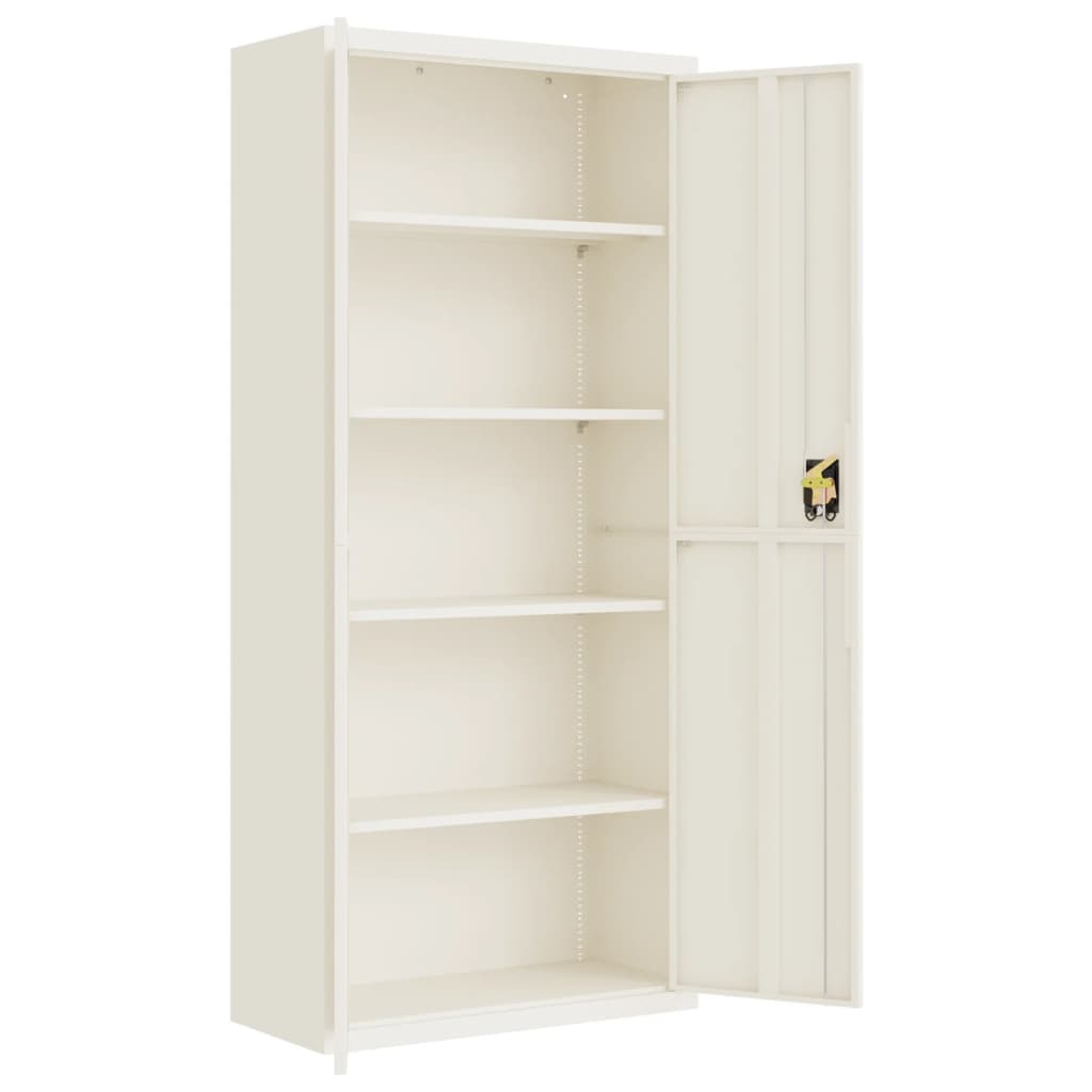 File Cabinet White 90x40x200 cm Steel