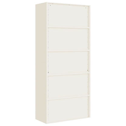 File Cabinet White 90x40x200 cm Steel