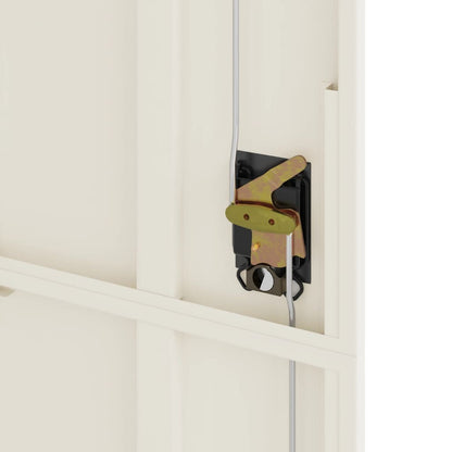 File Cabinet White 90x40x200 cm Steel