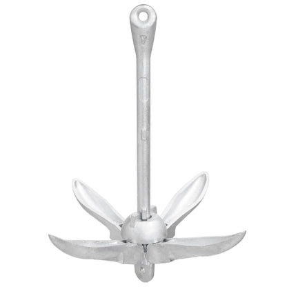 Folding Anchor Silver 8 kg Hot Dip Galvanized Cast Iron