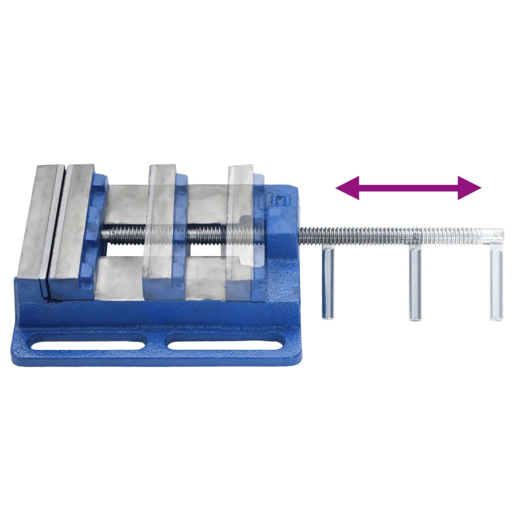 Drill Press Vise Blue 121 mm Cast Iron