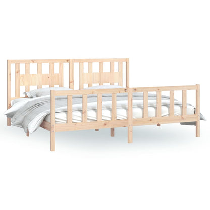 Bed Frame without Mattress Solid Wood Pine 200x200 cm