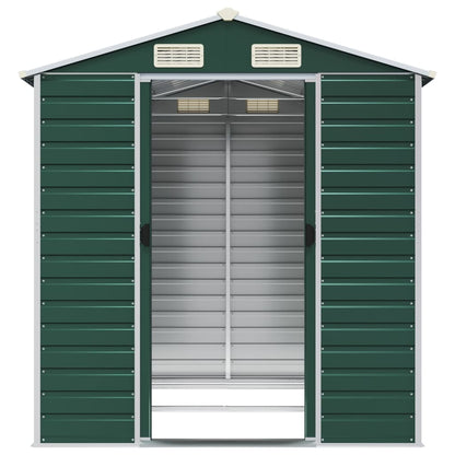 Garden Shed Green 191x215x198 cm Galvanised Steel
