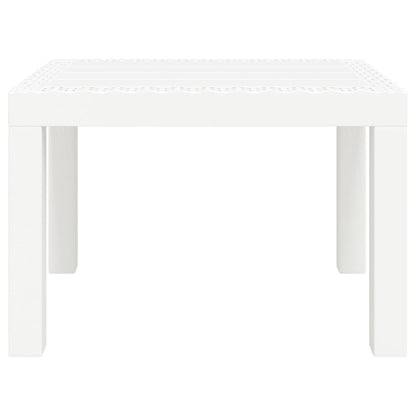 Garden Table White 59x47x40 cm PP