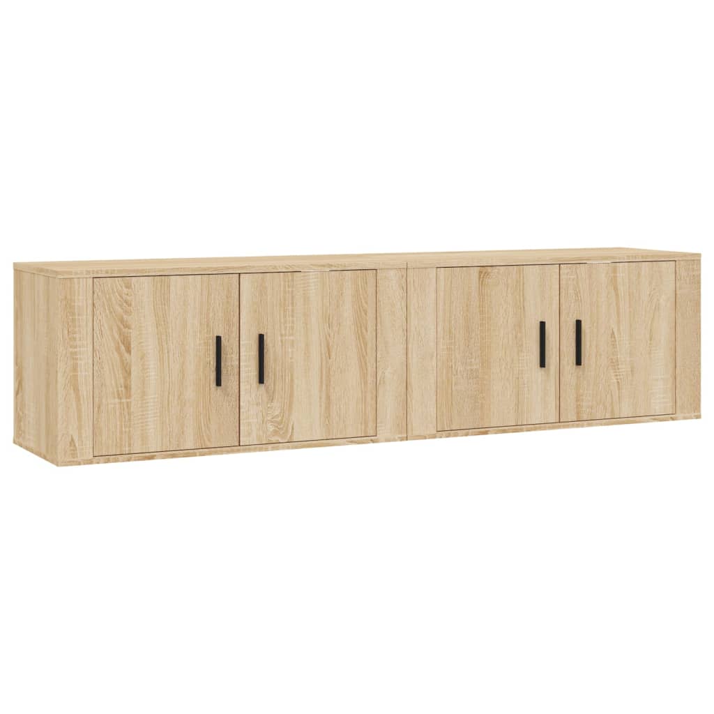 Wall-mounted TV Cabinets 2 pcs Sonoma Oak 80x34.5x40 cm
