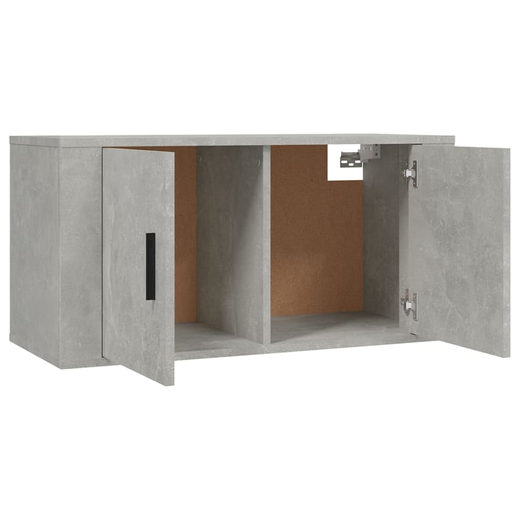 Wall-mounted TV Cabinets 3 pcs Concrete Grey 80x34.5x40 cm