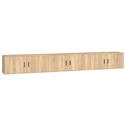 Wall-mounted TV Cabinets 3 pcs Sonoma Oak 100x34.5x40 cm