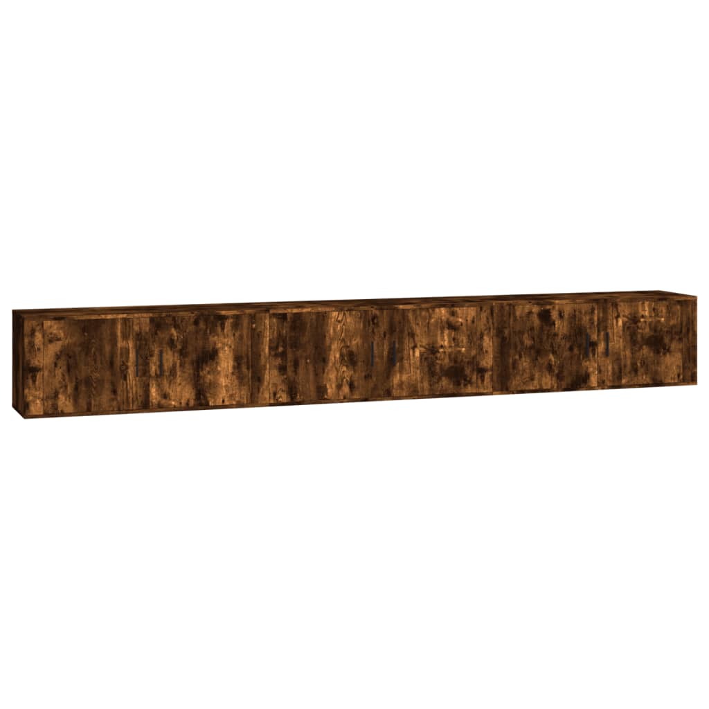 Wall-mounted TV Cabinets 3 pcs Smoked Oak 100x34.5x40 cm
