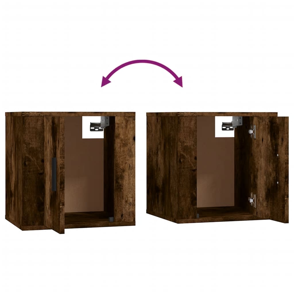 2 Piece TV Cabinet Set Smoked Oak Engineered Wood