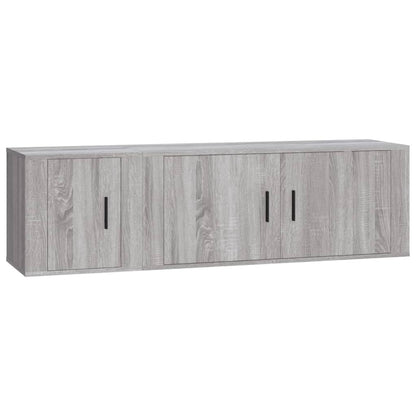 2 Piece TV Cabinet Set Grey Sonoma Engineered Wood