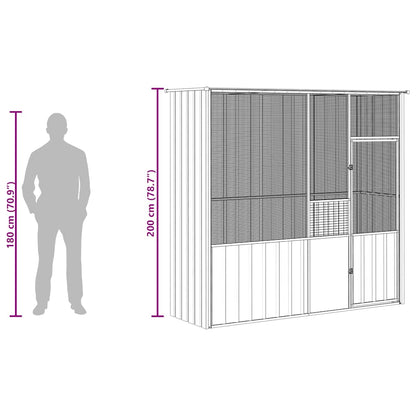 Bird Cage Anthracite 215x78x200 cm Galvanised Steel