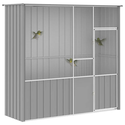 Bird Cage Grey 215x78x200 cm Galvanised Steel