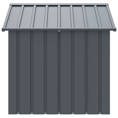 Dog House with Roof Black 117x103x102 cm Galvanised Steel