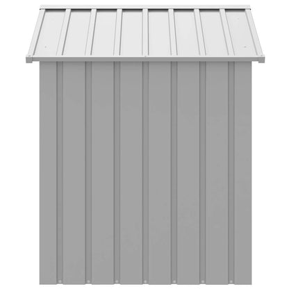 Dog House with Roof Light Grey 117x103x123 cm Galvanised Steel