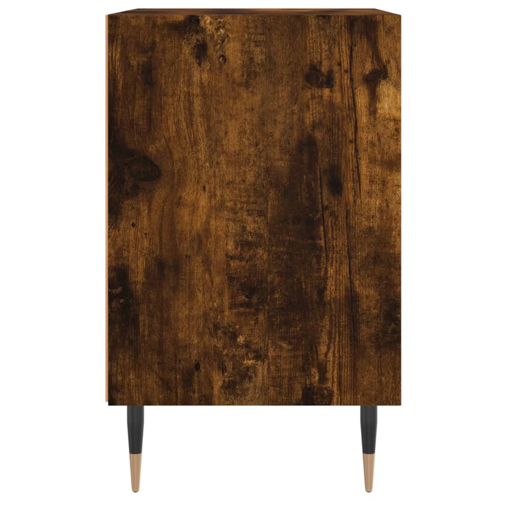 Bedside Cabinets 2 pcs Smoked Oak 40x30x50 cm Engineered Wood