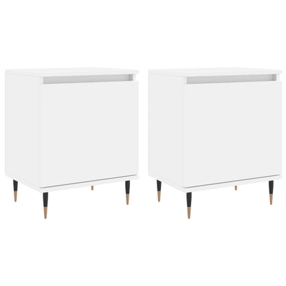 Bedside Cabinets 2 pcs White 40x30x50 cm Engineered Wood