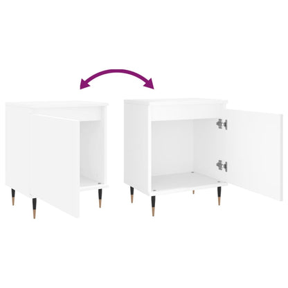 Bedside Cabinets 2 pcs White 40x30x50 cm Engineered Wood