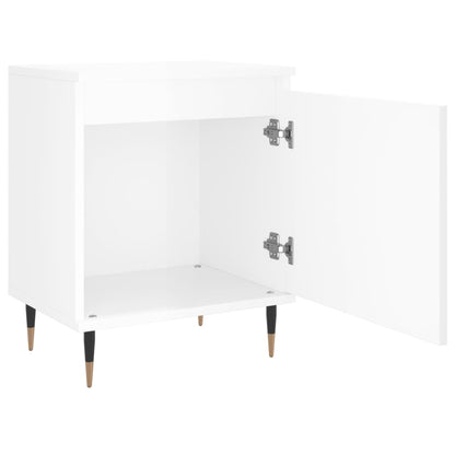Bedside Cabinet High Gloss White 40x30x50 cm Engineered Wood