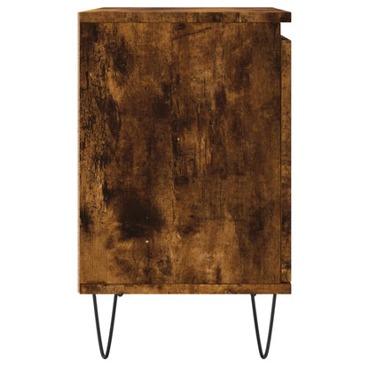 Bedside Cabinets 2 pcs Smoked Oak 40x30x50 cm Engineered Wood