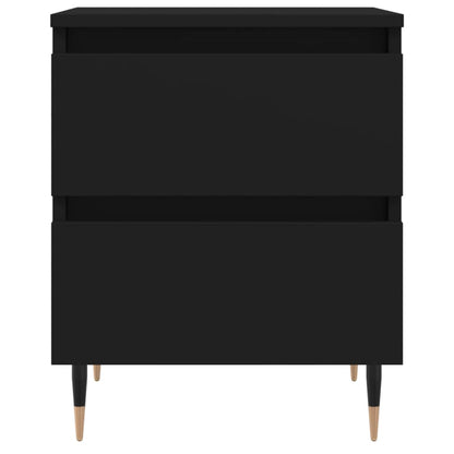 Bedside Cabinets 2 pcs Black 40x35x50 cm Engineered Wood