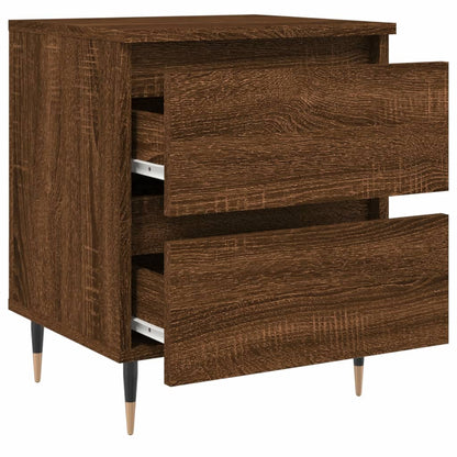 Bedside Cabinets 2 pcs Brown Oak 40x35x50 cm Engineered Wood