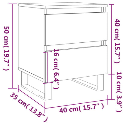 Bedside Cabinet Sonoma Oak 40x35x50 cm Engineered Wood