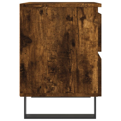 Bedside Cabinet Smoked Oak 40x35x50 cm Engineered Wood