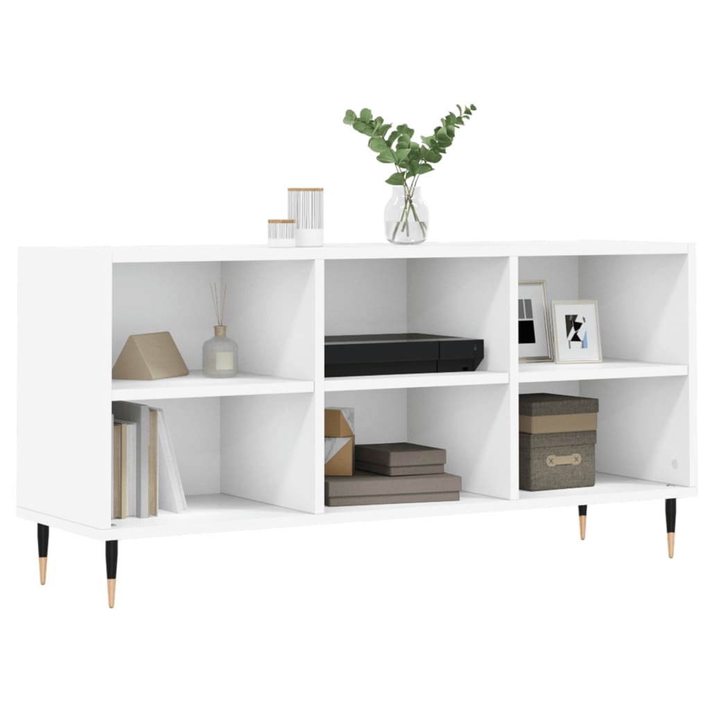TV Cabinet White 103.5x30x50 cm Engineered Wood