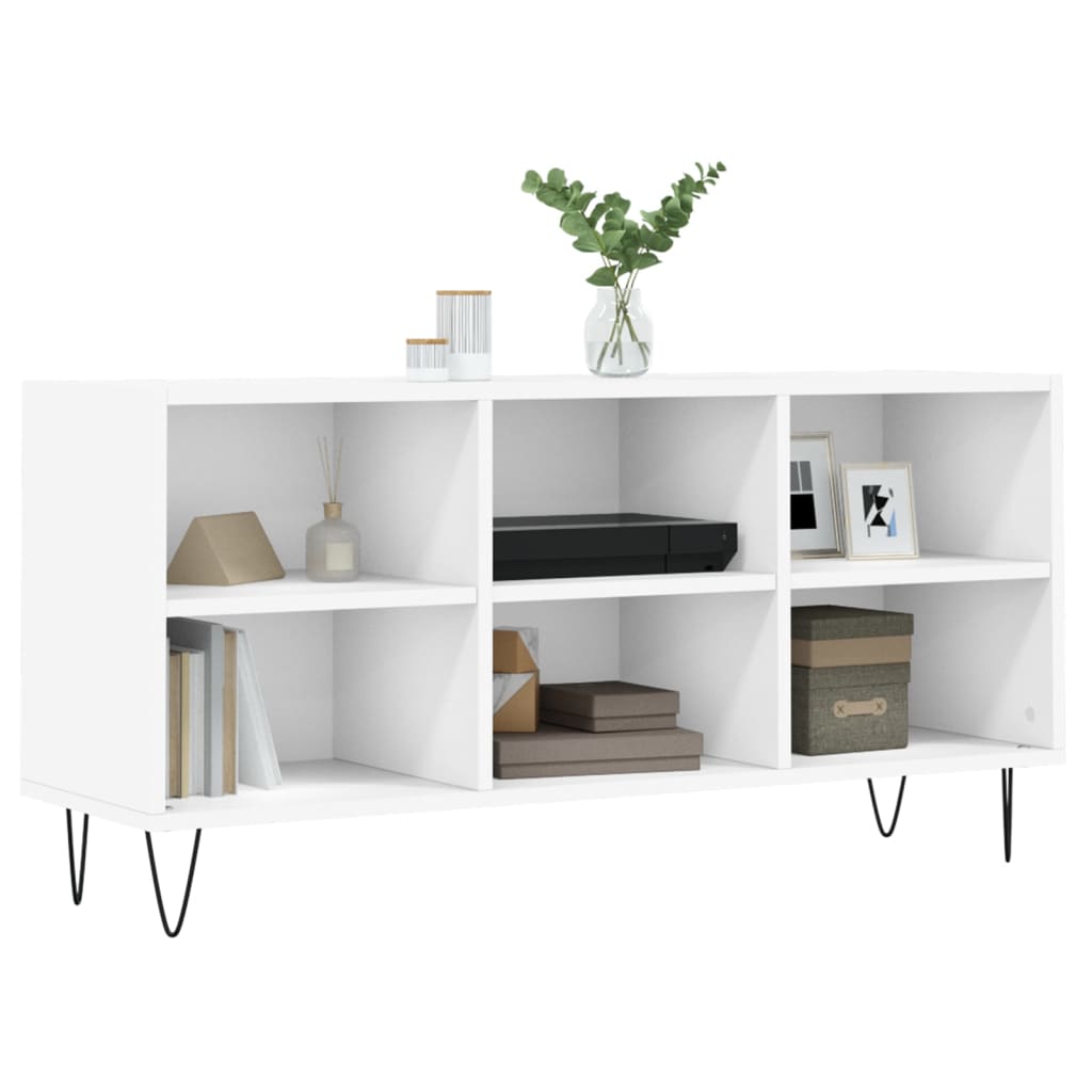 TV Cabinet White 103.5x30x50 cm Engineered Wood