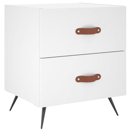 Bedside Cabinets 2 pcs White 40x35x47.5 cm Engineered Wood