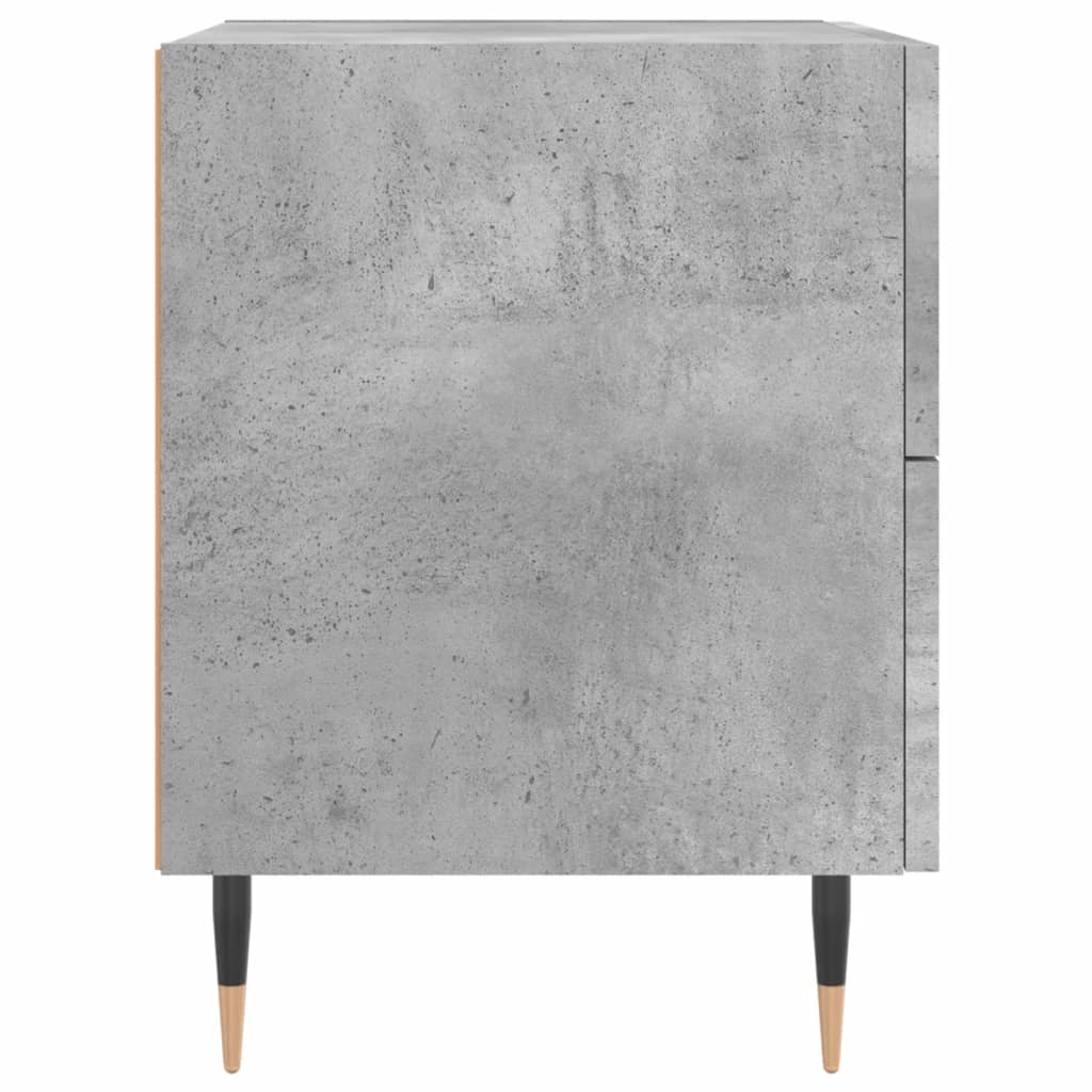 Bedside Cabinet Concrete Grey 40x35x47.5 cm Engineered Wood