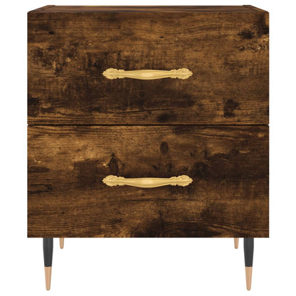 Bedside Cabinet Smoked Oak 40x35x47.5 cm Engineered Wood