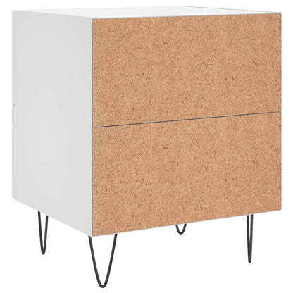 Bedside Cabinets 2 pcs White 40x35x47.5 cm Engineered Wood