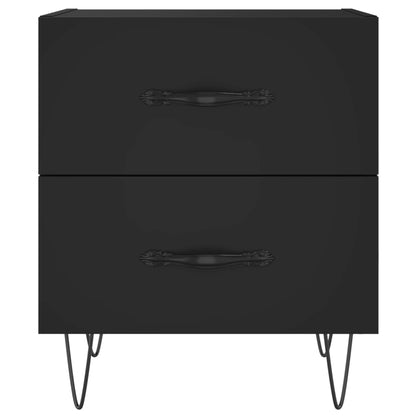 Bedside Cabinets 2 pcs Black 40x35x47.5 cm Engineered Wood