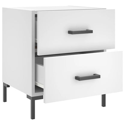 Bedside Cabinet White 40x35x47.5 cm Engineered Wood