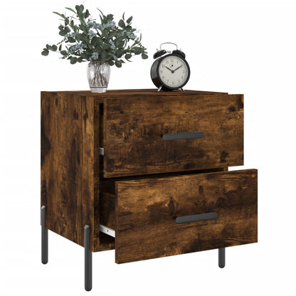 Bedside Cabinets 2 pcs Smoked Oak 40x35x47.5 cm Engineered Wood