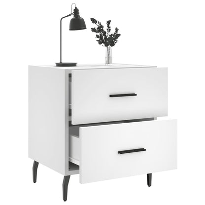 Bedside Cabinet White 40x35x47.5 cm Engineered Wood