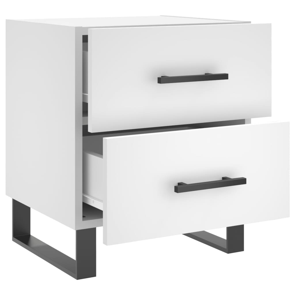 Bedside Cabinets 2 pcs White 40x35x47.5 cm Engineered Wood