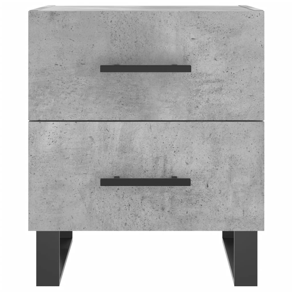 Bedside Cabinet Concrete Grey 40x35x47.5 cm Engineered Wood
