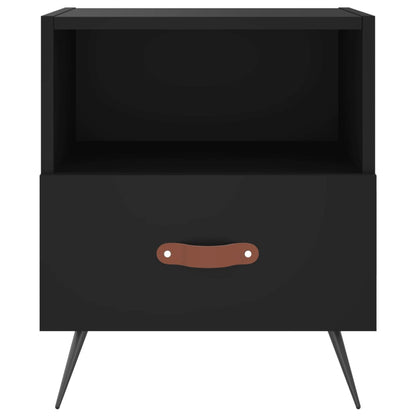 Bedside Cabinets 2 pcs Black 40x35x47.5 cm Engineered Wood