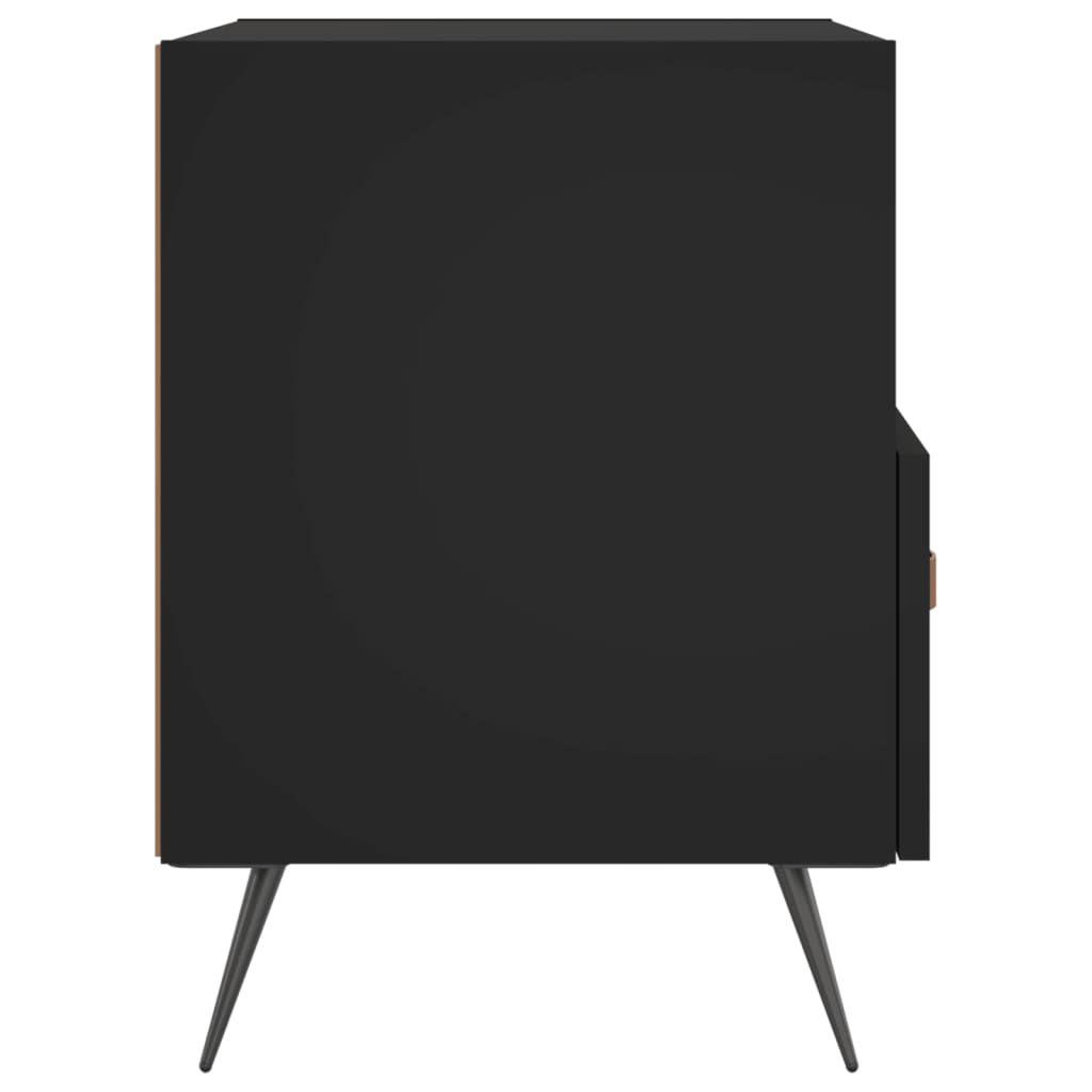 Bedside Cabinets 2 pcs Black 40x35x47.5 cm Engineered Wood