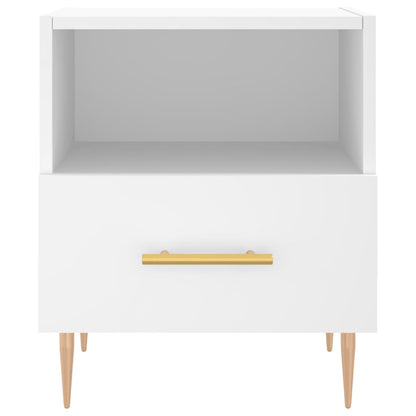 Bedside Cabinet White 40x35x47.5 cm Engineered Wood