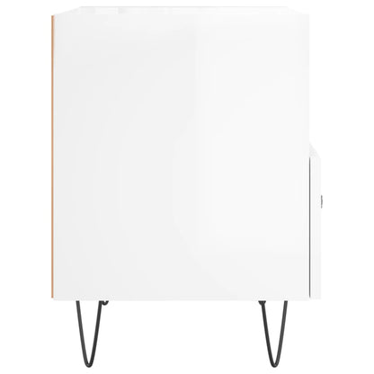 Bedside Cabinets 2 pcs High Gloss White 40x35x47.5 cm Engineered Wood