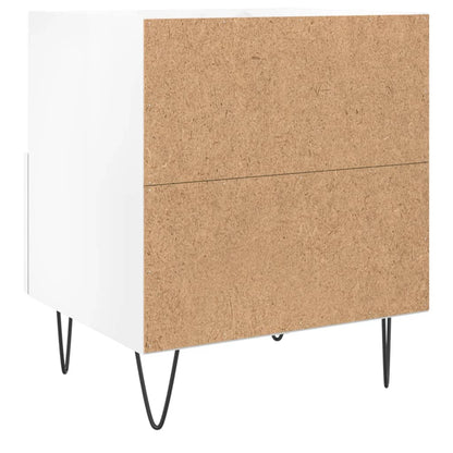 Bedside Cabinets 2 pcs High Gloss White 40x35x47.5 cm Engineered Wood
