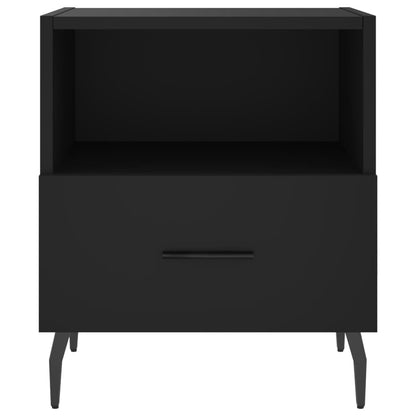Bedside Cabinets 2 pcs Black 40x35x47.5 cm Engineered Wood