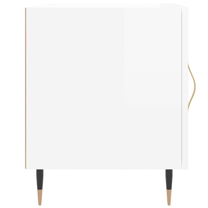 Bedside Cabinets 2 pcs High Gloss White 40x40x50 cm Engineered Wood