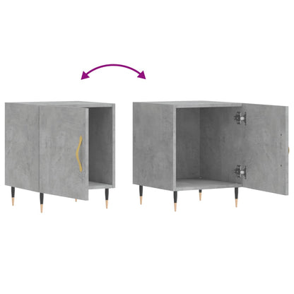 Bedside Cabinets 2 pcs Concrete Grey 40x40x50 cm Engineered Wood